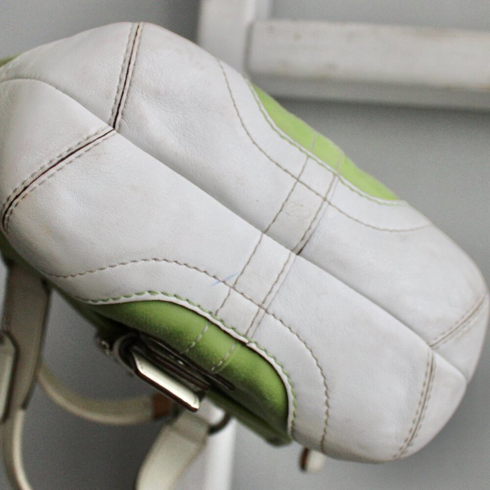 Coach VTG Y2K Green & White Soho Twill & Leather Mini Tote Bag A06S - 1881 - Picture 10 of 11
